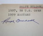 Ralph Guldahl Signed Cut -JSA Full Letter Cert#X26339