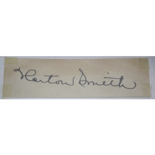Horton Smith Signed Cut - JSA Full Letter Cert#X75810