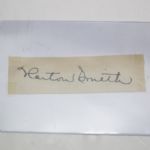 Horton Smith Signed Cut - JSA Full Letter Cert#X75810