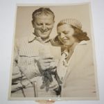 Craig Wood Wire Photo Showing Wife Masters Scorecard - 4/6/1941