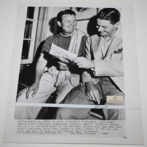 Jimmy Demart and Cary Middlecoff Wire Photo - Augusta - 4/5/1947