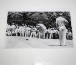 Jimmy Demaret Putting with Sam Snead Watching Wire Photo - Augusta 4/8/1954