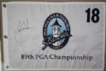 Tiger Woods Signed 2007 PGA Championship Southern Hills Flag - Framed JSA COA