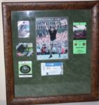 Phil Mickelson Signed SI with All 5 Major Tickets Surrounding - Framed PSA/DNA P35232