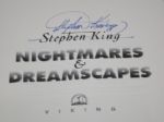 Stephen King Signed Book 'Nightmares and Dreamscapes' JSA18953 Seldom Seen