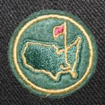 Augusta National Members Black Circle Patch Hat with Brown Bill