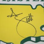 Adam Scott Signed Masters Undated Garden Flag JSA COA