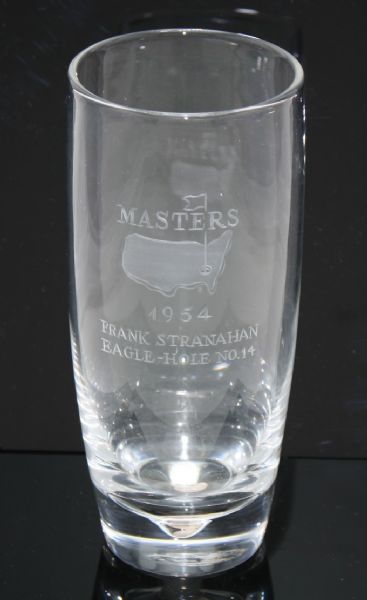 1954 Masters Awarded Eagle Hole #14 Crystal Highball Glass - Frank Stranahan - One of First Such Awarded
