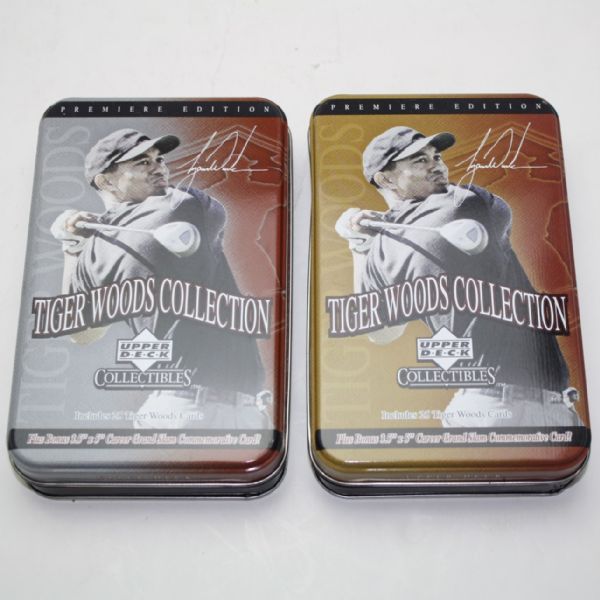 Lot of Two Premiere Edition Tiger Woods Collection Cards
