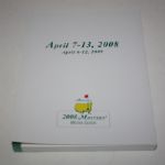 2008 Masters Media Guide-Not Sold to General Public-Very Limited