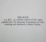 1988 The Memorial Tournament Book - Honoring Harry Vardon