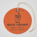 1962 Sunday RARE Masters Tournament Badge #526 - Arnold Palmer Signed JSA COA