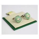 Master Cuff Links Embroidered Green