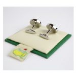 Master Cuff Links Embroidered Green