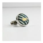 Masters Cuff Links- Green White stripe