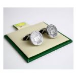 Masters Cuff Links- Stressed Silver