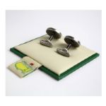 Masters Cuff Links- Stressed Silver