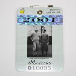 2001 Masters Badge - Tiger Woods 2nd Masters Win
