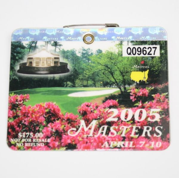 2005 Masters Badge - Tiger Woods 4th Masters