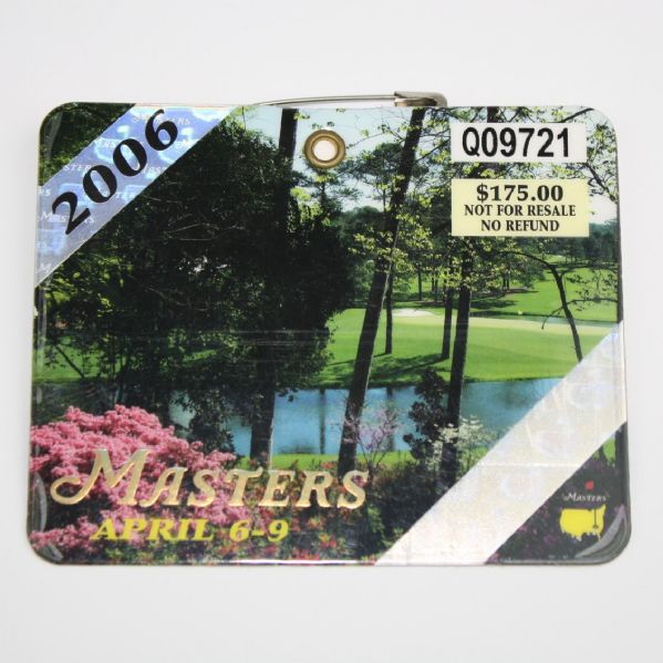 2006 Masters Badge - Phil Mickelsons 2nd Masters Win-Great Item To Be Signed