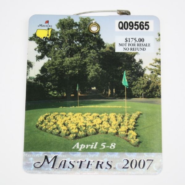 2007 Masters Badge - Zach Johnson Champ