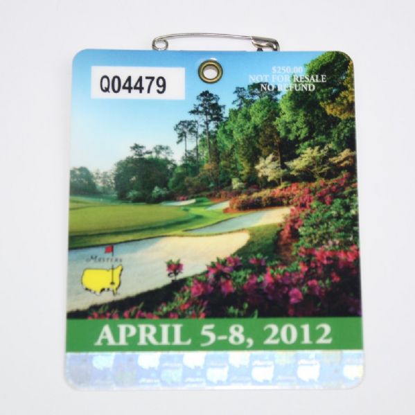 2012 Masters Badge - Bubba Watson Champ
