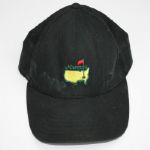 Tiger Woods Signed Official Black Masters Hat-Signed Under Brim-Shows Patrons Use