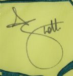 Adam Scott Autographed 2014 Masters Pin Flag-Will He Defend His Title? JSA Cert