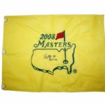 Larry Mize Single Signed Masters Flag - Seldom Seen JSA COA