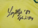 Larry Mize Single Signed Masters Flag - Seldom Seen JSA COA