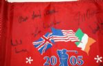 2005 Course Flown Walker Cup Flag Signed by Full European and USA Squads-Chicago Golf Club JSA COA