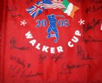 2005 Course Flown Walker Cup Flag Signed by Full European and USA Squads-Chicago Golf Club JSA COA