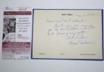 Byron Nelson Hand Written Signed Personal Notecard JSA COA