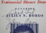 Julius Boros  HOFer (D-1994)Signed 1952 Dinner Menu from Julius Boros Day JSA COA