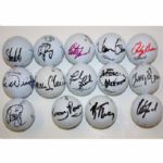 Lot of 14 Signed Golf Balls JSA COA