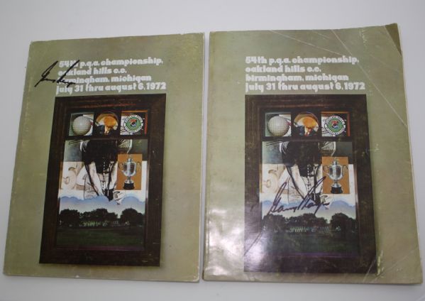 Lot of 2 Gary Player Signed 1992 54th PGA Championship Journals JSA COA