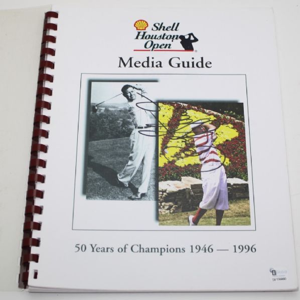 Payne Stewart Signed Shell Houston Open Media Guide JSA COA
