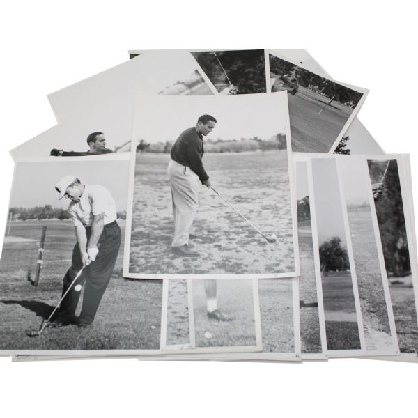 Lot of 23 Alex Morrison Photos of Frank Stranahan Including 3 Signed Photos JSA COA