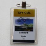 Augusta National Member Carl Reith's 1998 Personal Media Badge-O'Meara Champ