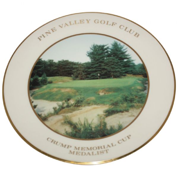 Pine Valley G.C. Crump Memorial Cup-D. Eger Medalist-Plate Depicts 10th Hole-RARE