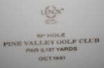 Pine Valley G.C. Crump Memorial Cup-D. Eger Medalist-Plate Depicts 10th Hole-RARE