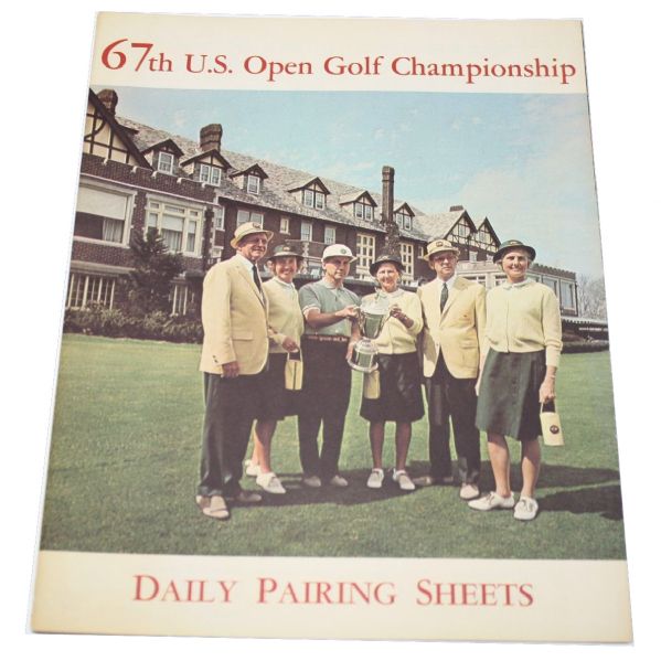 1967 US Open Pairing Sheet-Jack Nicklaus Win at Baltusrol G.C.