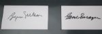 Byron Nelson and Gene Sarazen Signed 3x5 Cuts - Display JSA COA