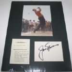 Jack Nicklaus LARGE Signed Cut - Display JSA COA