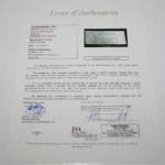 Jimmy Demaret Signed Cut - JSA Full Letter Cert#X18947