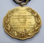 Frank Stranahan's 1947 US Open 13th Place Gold Medal-St. Louis Country Club 