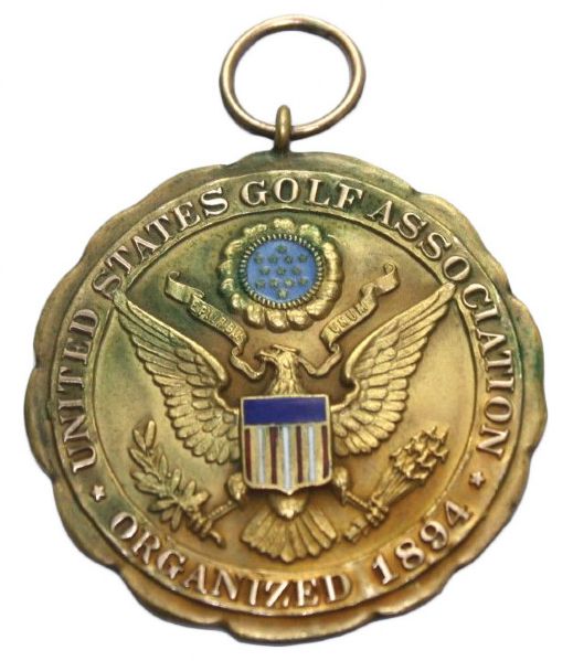 Frank Stranahans 1953 US Open 2nd Place Amateur 14K Medal-Hogan Win@Oakmont