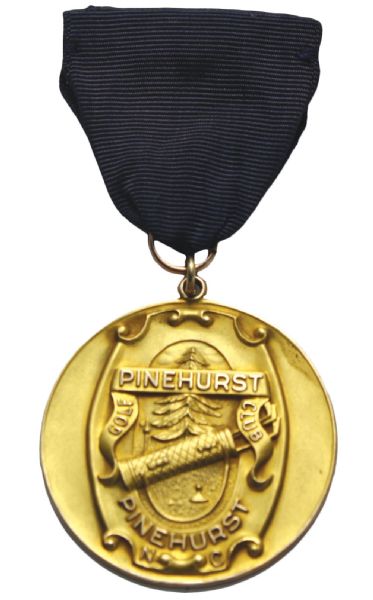 Frank Stranahans 1952 North South Amateur Medalist Award-14K Medal - Pinehurst 