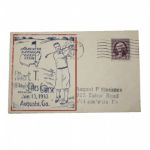1933 Augusta National First Day Envelope Cover with Bobby Jones