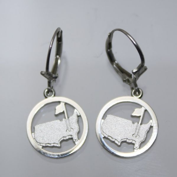 Masters Sterling Silver Map Earrings